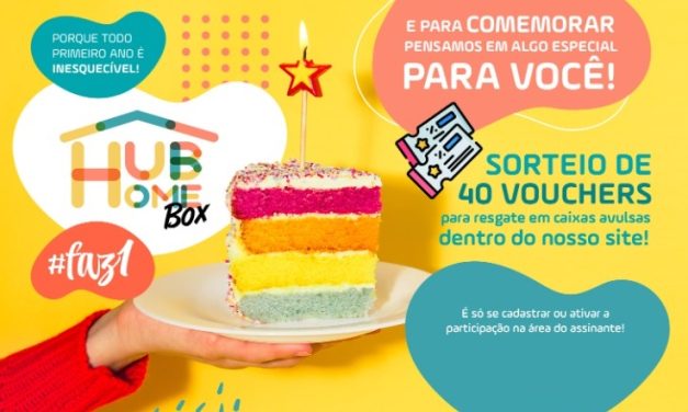 Hub Home Box completa 1 ano com Sorteios e Premiações
